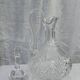 Chalcedony cut glass carafe chantilly by saint-louis
