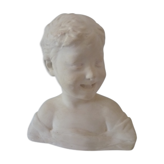 Buste jeune garçon en plâtre