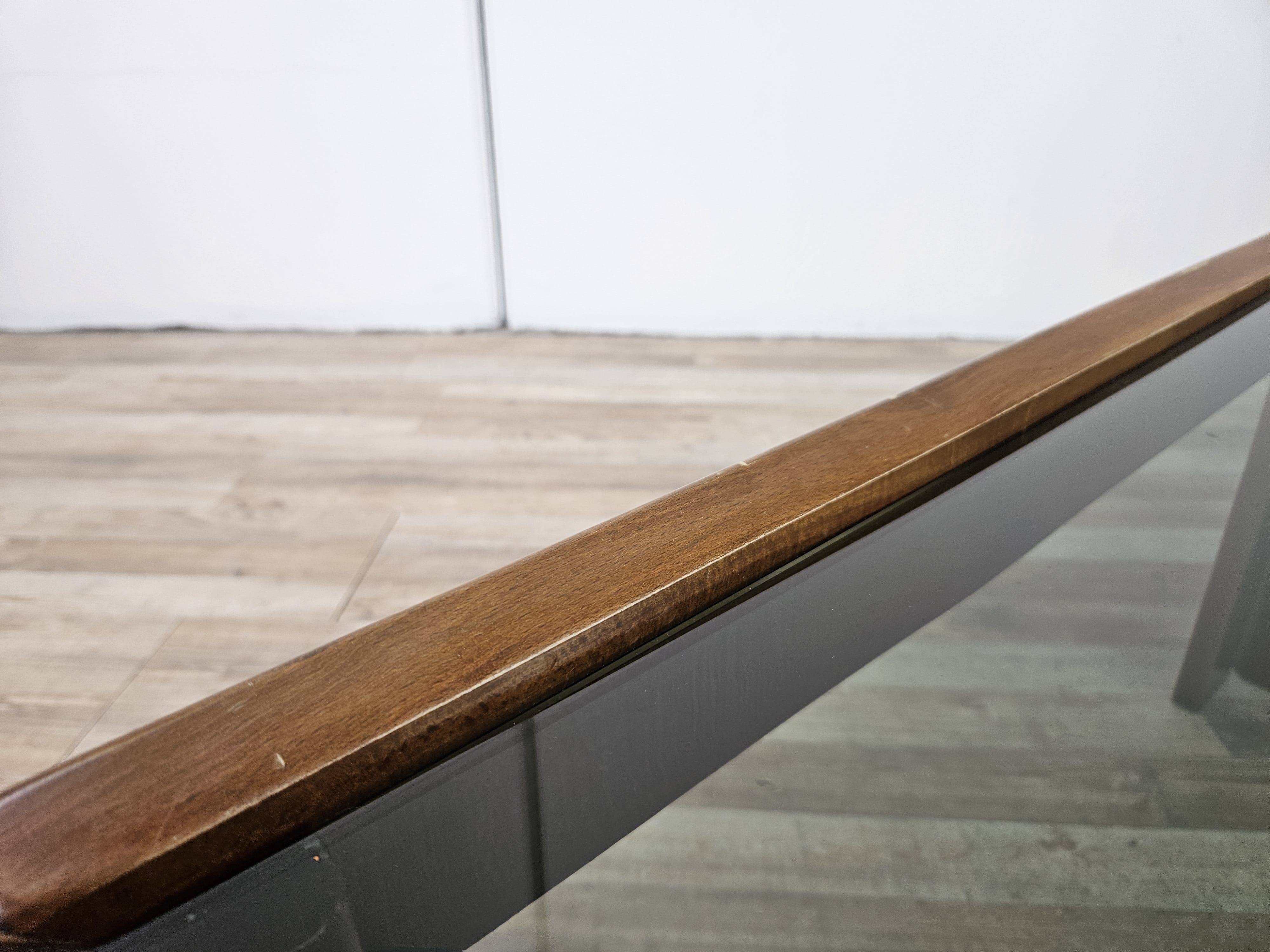 1960s coffee table by Afra and Tobia Scarpa for Cassina with smoked glass