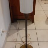 Vintage laiton and opaline blanche lamp