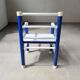 Paire de chaises enfants en bois bleu et blanc