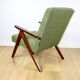 Vintage armchair B-310 VAR green boucle dark structural wood 1970s