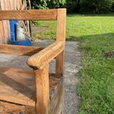 19th century walnut bench