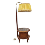 Floor lamp - wood - cane - glass