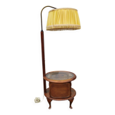 Floor lamp - wood - cane - glass