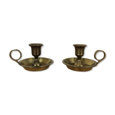 Pair of brass candlesticks