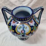 Alcobaça vase with handles, Portugal pottery