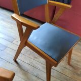 Pair of grey bridge chairs