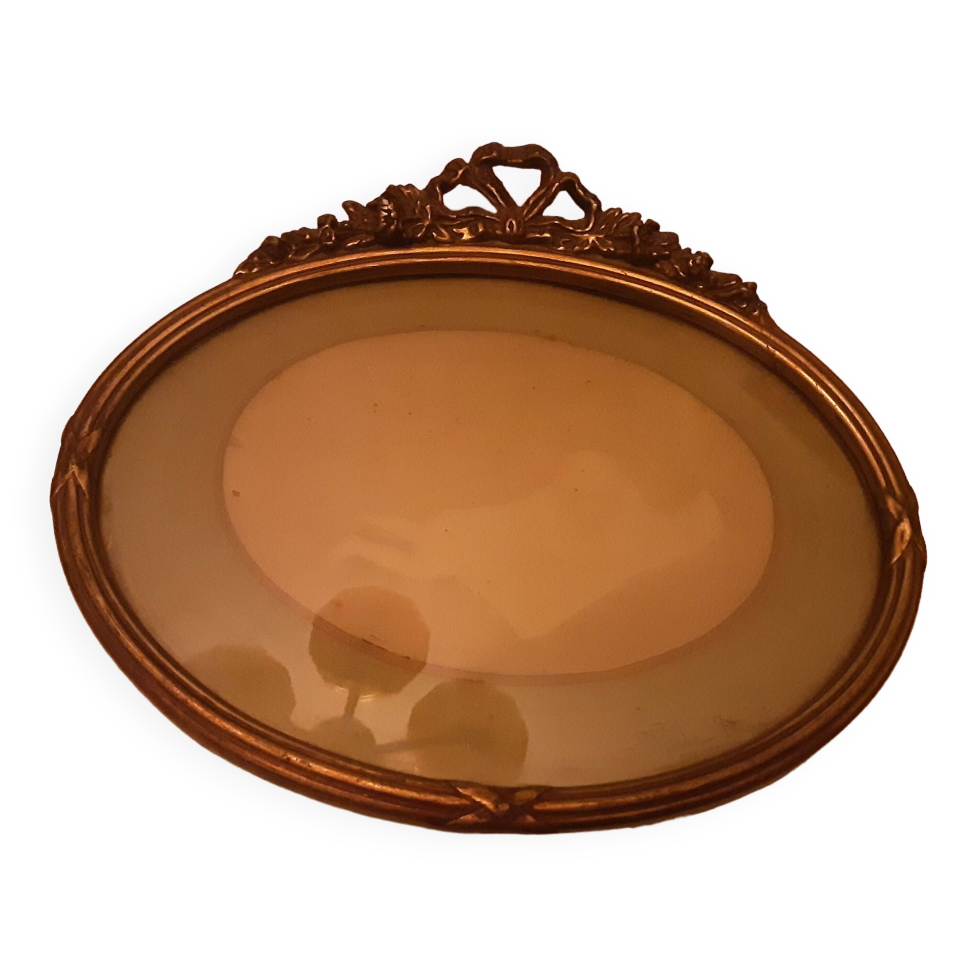 Cadre a suspendre bois dore stuck style louis xvi