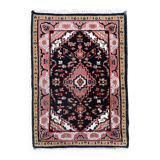Tapis vintage indien Indo-Mahal fait main en laine – 61 x 88 cm – 1970s