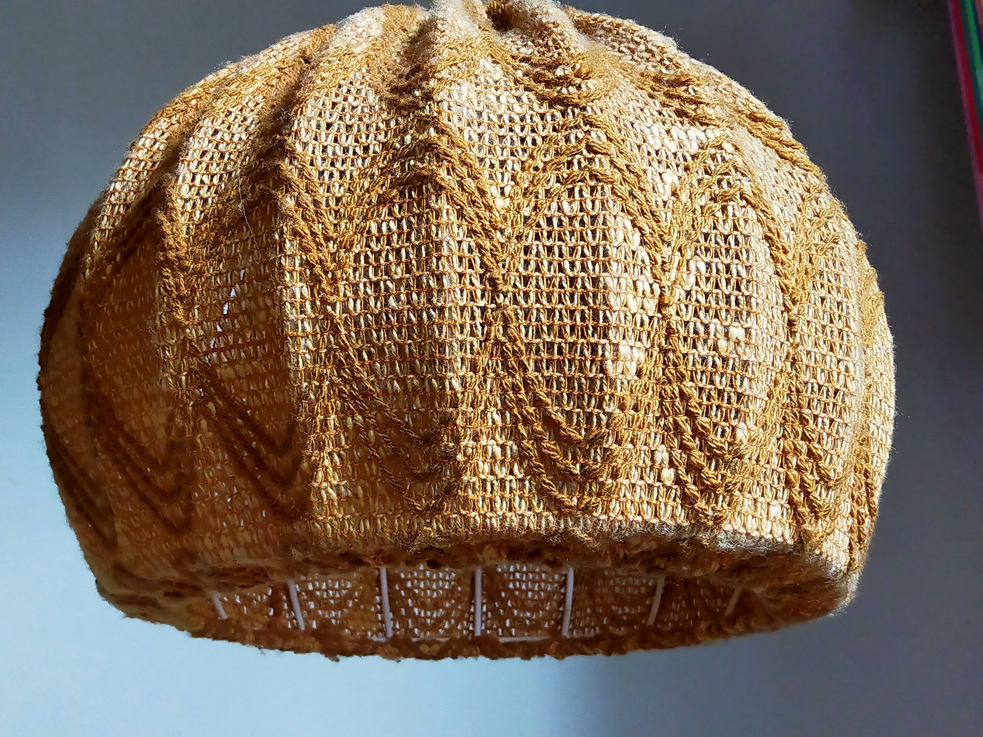 Vintage knit lampshade pendant lamp