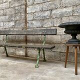 Former early 20th cast iron garden bench