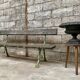 Former early 20th cast iron garden bench