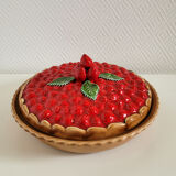 Slurry dish strawberry pie