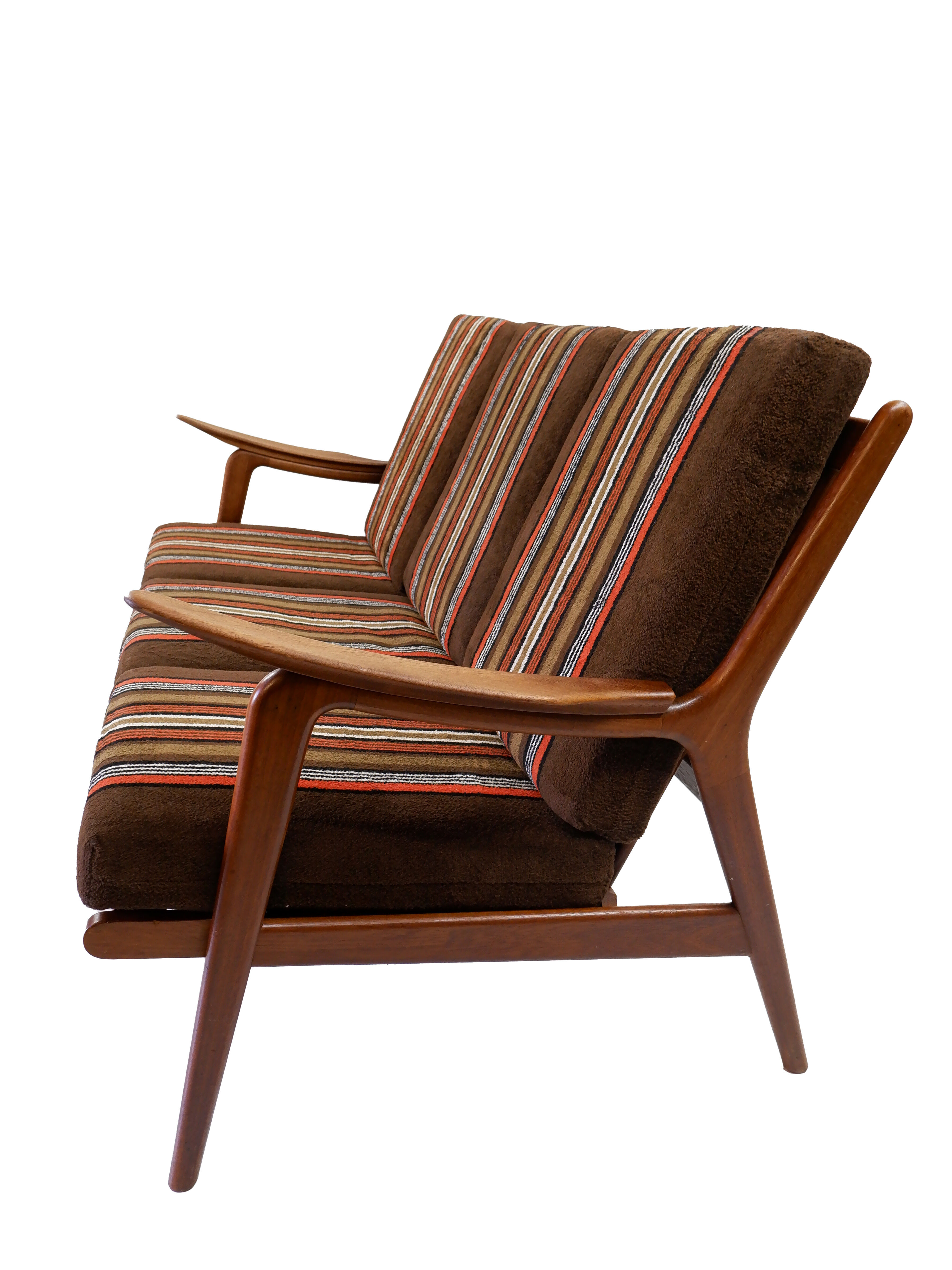 Teak 3-seater sofa, 1960s