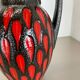 Pottery fat lava "strawberry" 414-38 floor vase made by scheurich, 1970s