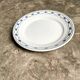 Round dish St Amand in enamelled iron earth white, blue and green