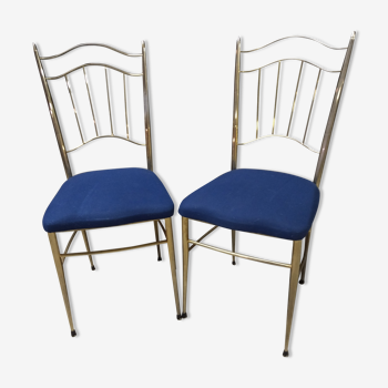 Paire de chaises metal