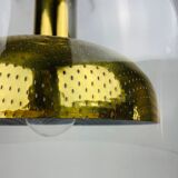Glass and brass pendant lamp by Anders Pehrson for Atelje Lyktan, Sweden 1960