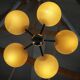 Exceptional Art Deco Functionalist Nickel-Plated Chandelier, 1930s