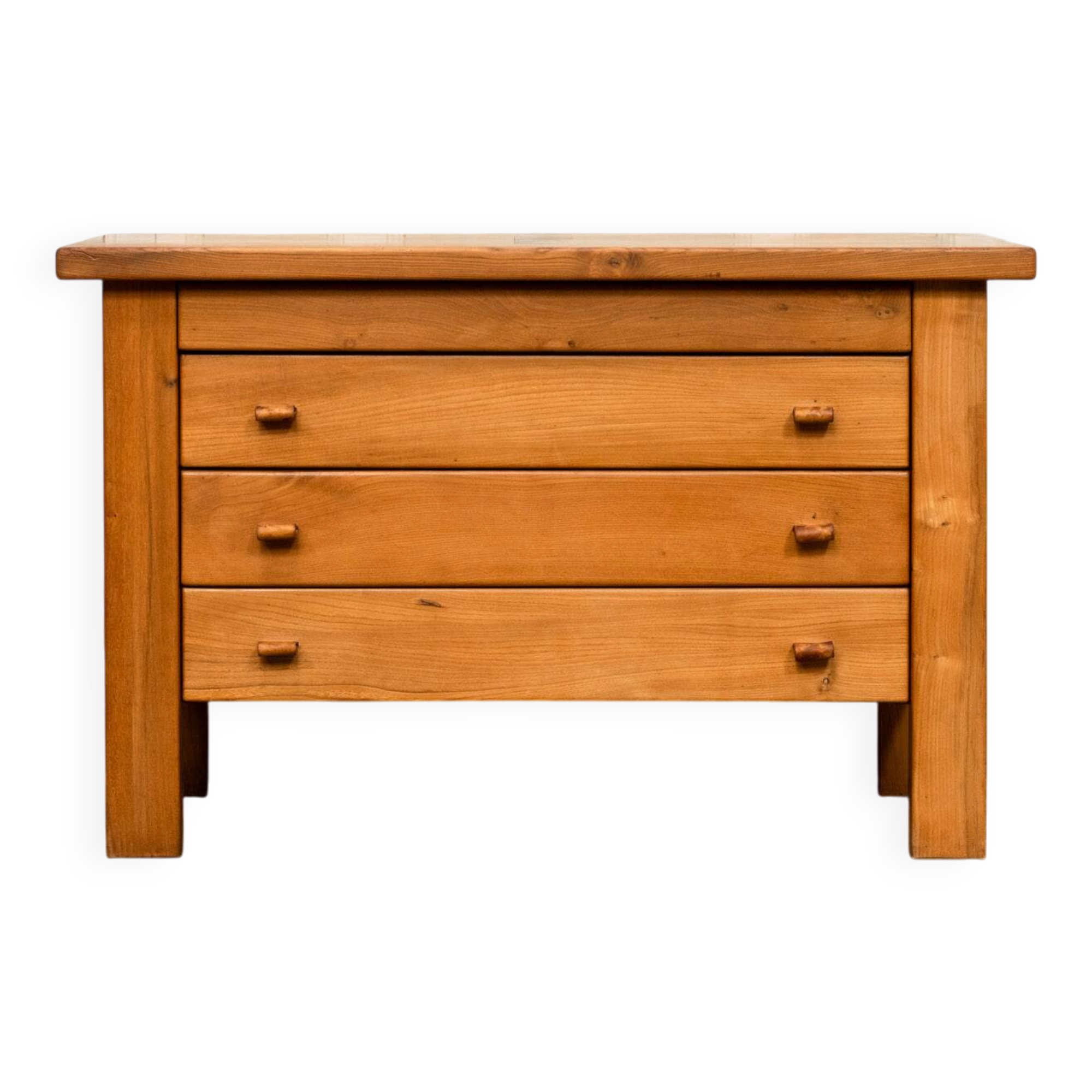 Commode Maison Regain in solid elm, 1960s.