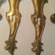 Louis xv style brass crutches and plaques