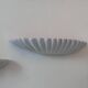 Pair of vintage shell wall lights, matte white, France 1970