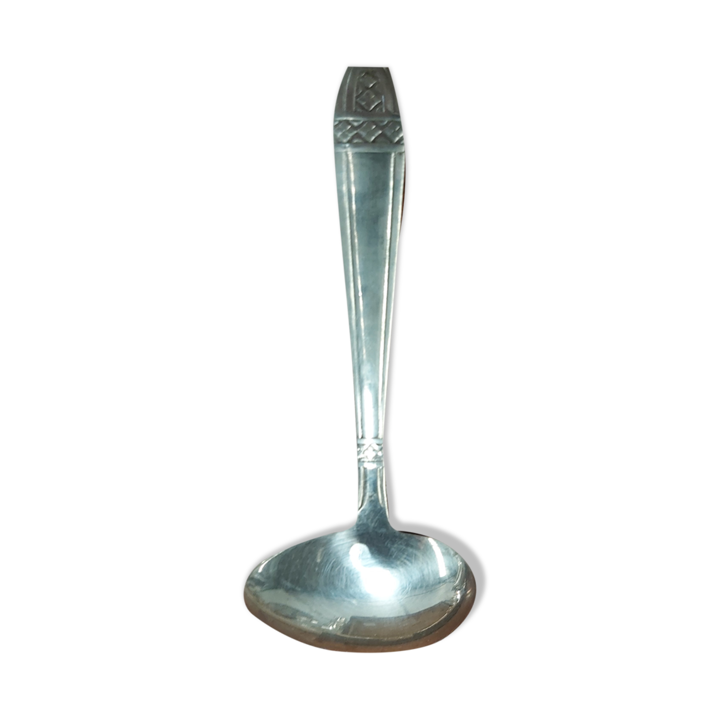 Art Deco silver metal porridge spoon