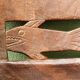 Siège africain monoxyle en bois sculpté