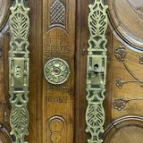 Wedding armoire from Rennes dated 1857 and signed François fils Denot.