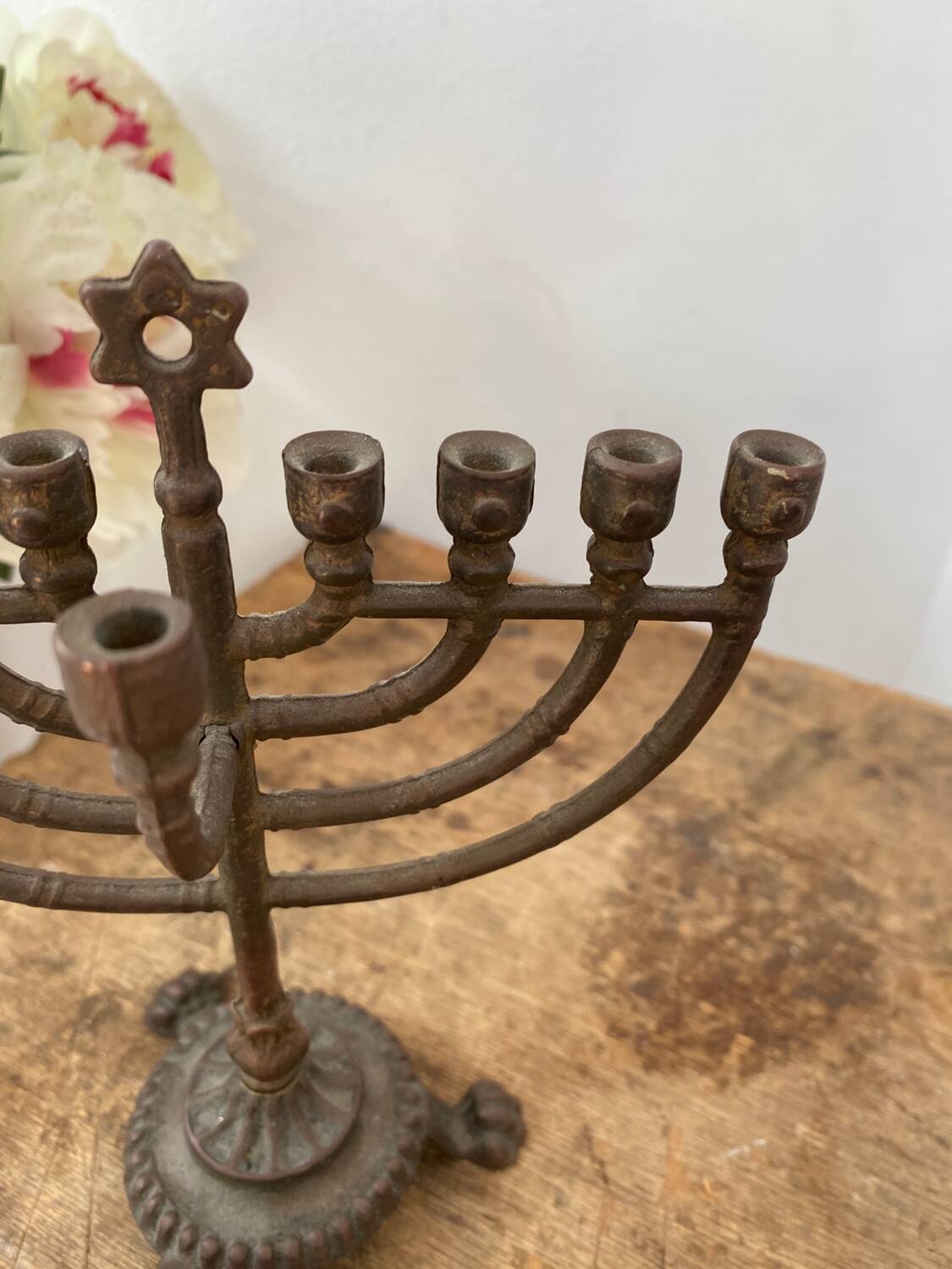 Five Branch Menorah Candle Holder