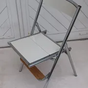 Wood and formica step stool chair
