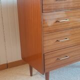 Commode en bois vernis, années 80