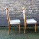 série de 8 chaises vintage skaï et bois