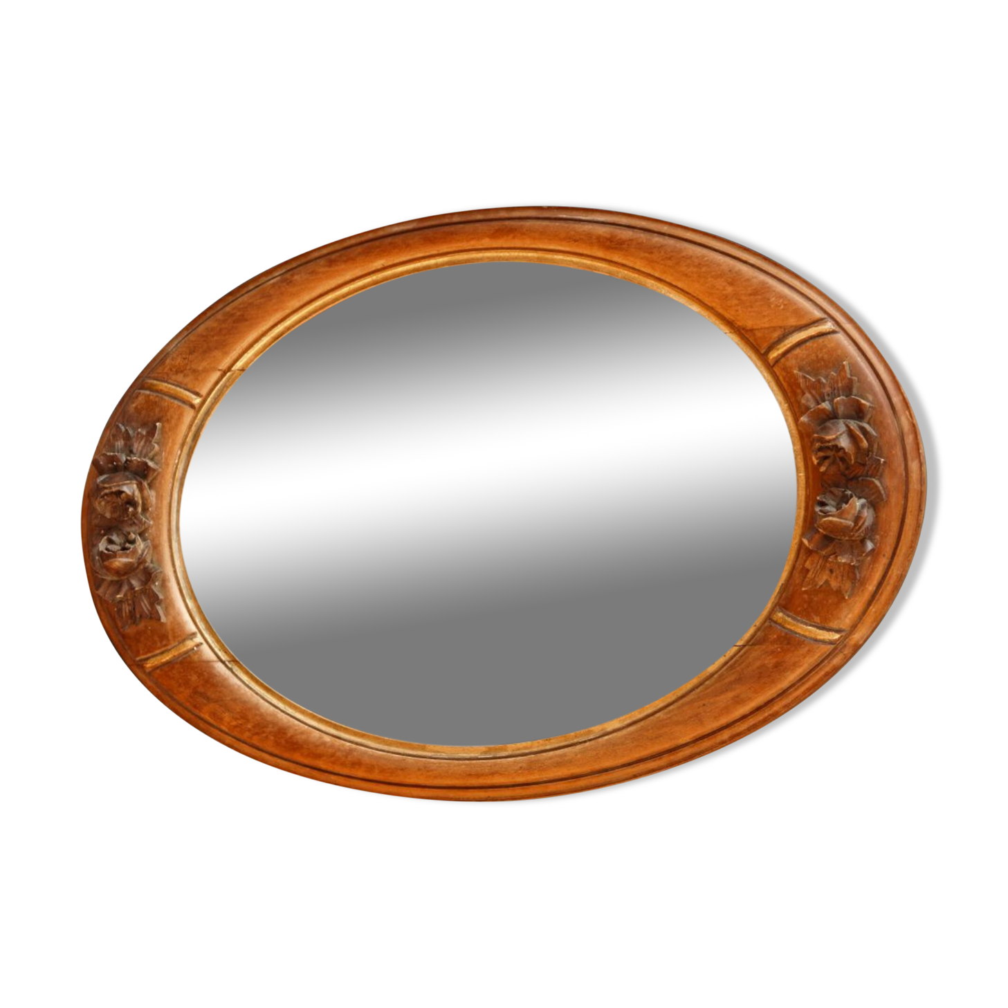 Oval art deco mirror