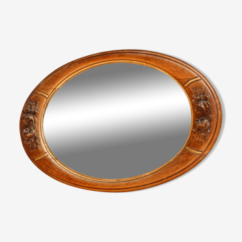 Oval art deco mirror