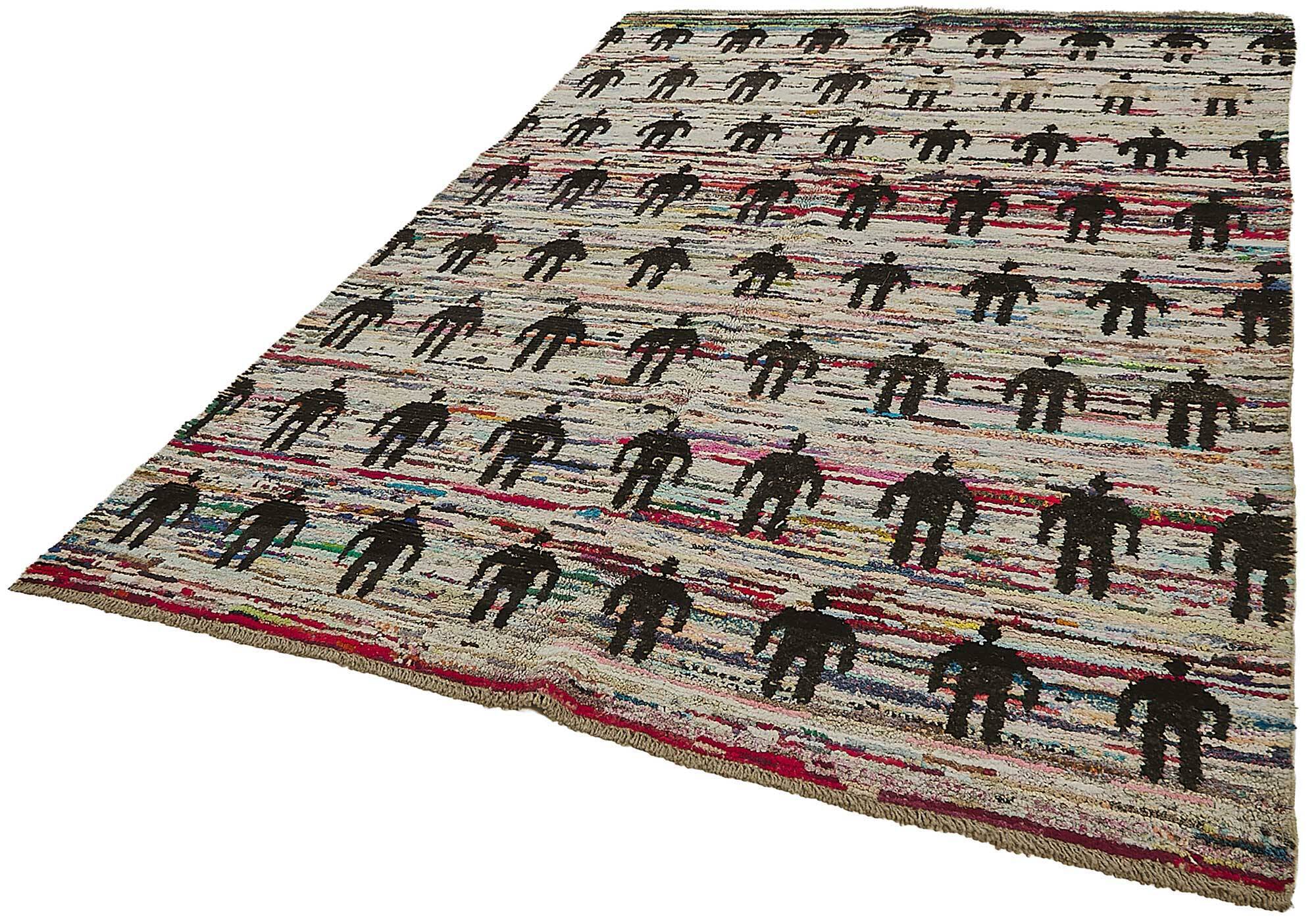 Handwoven Turkish Recycled Boho Rug 210 cm x 307 cm