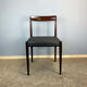 Set of 6 Lübke chairs, rosewood and black faux leather, 1960s