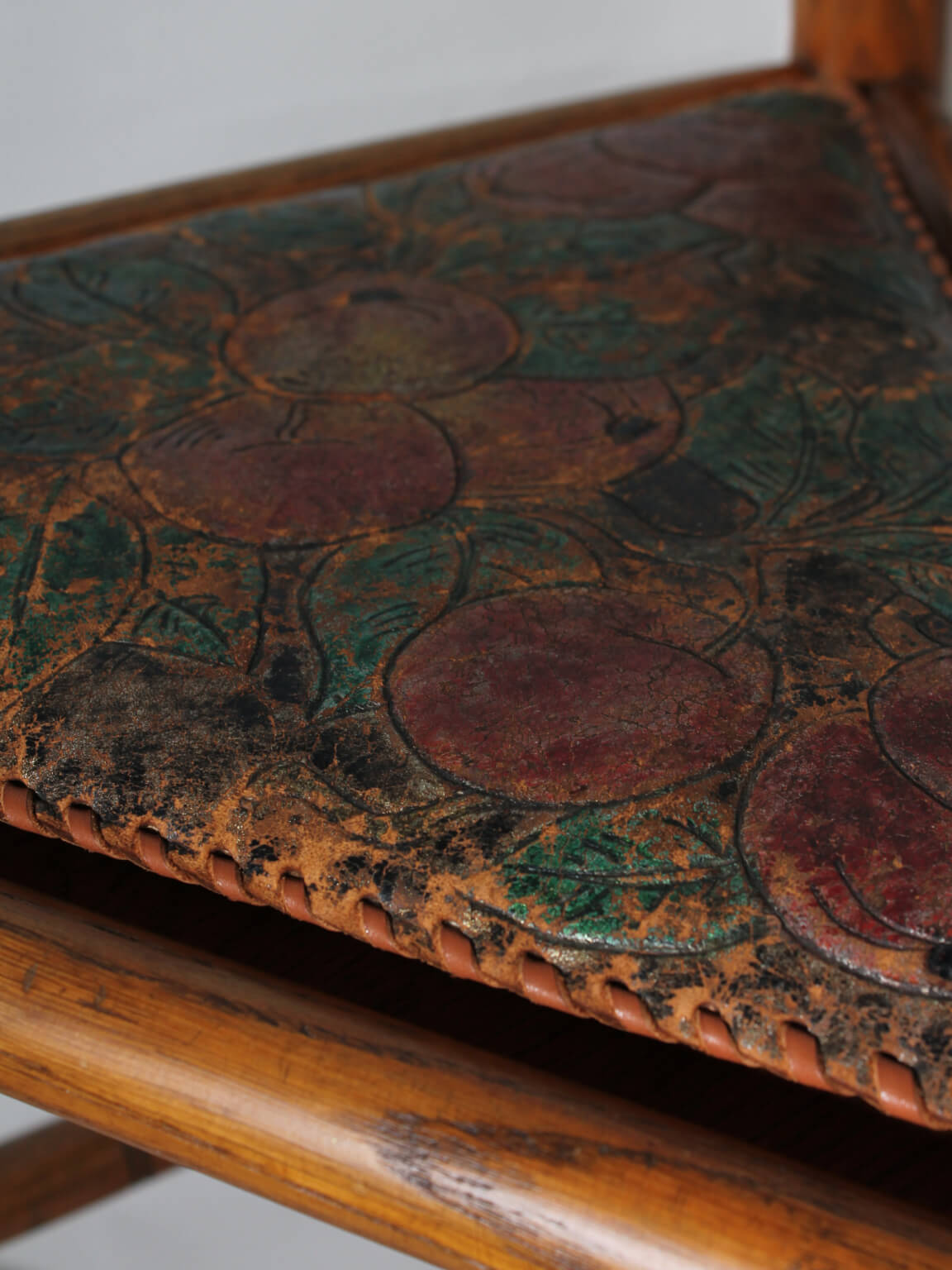 Swedish Carved Oak Monk Chair, 1930s