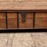bench - teak chest from Burma with original fittings
