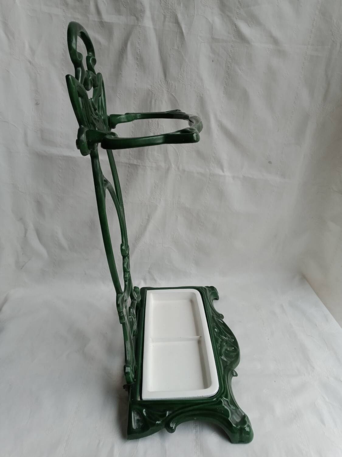 Art Nouveau style cast iron umbrella stand