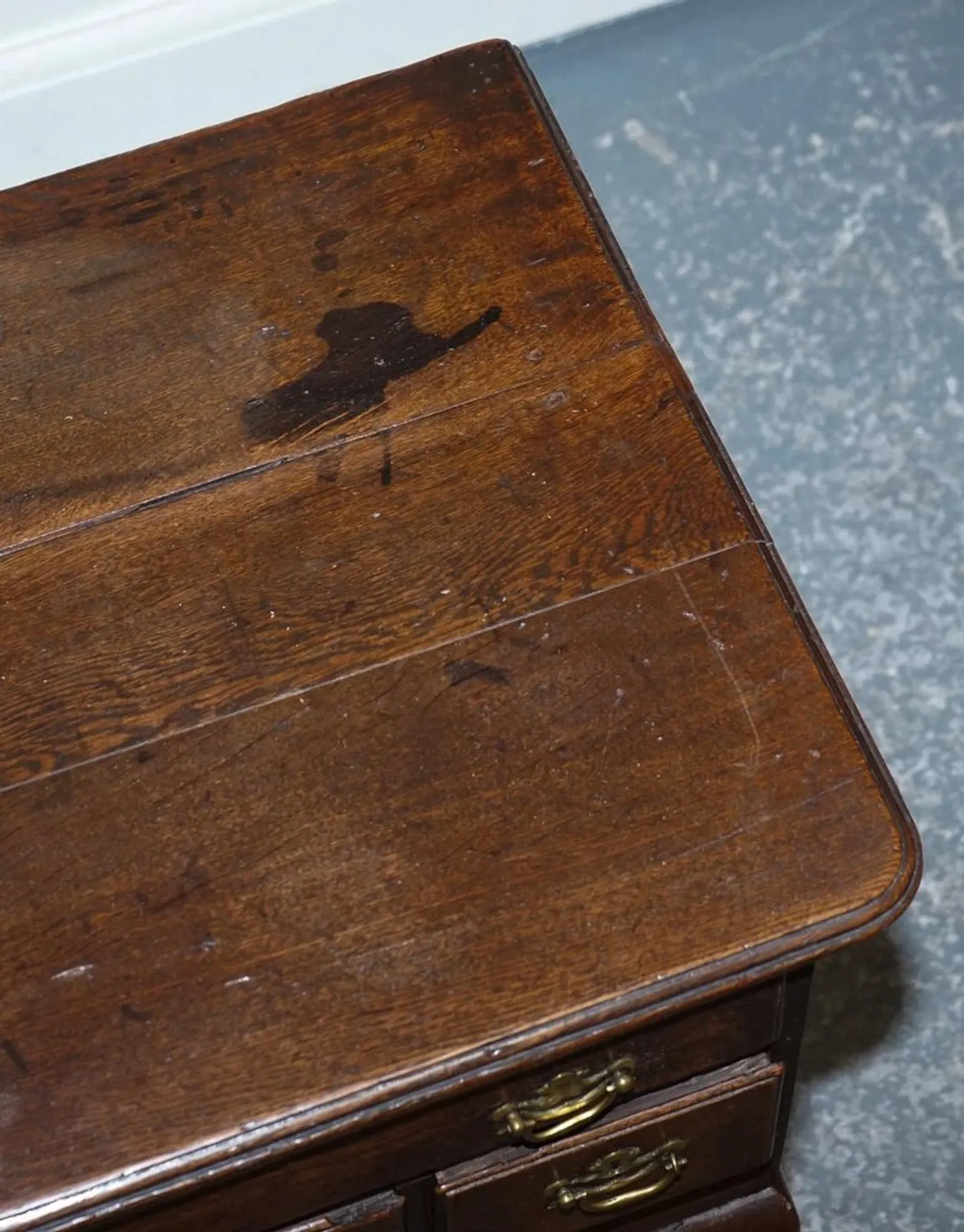 Antique Georgian Oak Desk, 1700s