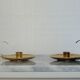 Pair of Swedish mid-century candlestick holders by Skutuna