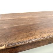 Farm table, old solid oak dough trough, France, around 1920.