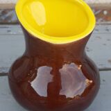 Enamelled sandstone vase Poet Laval 60s