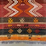 Vintage Turkish Mini Kilim 93x43 cm Wool Small Kelim Runner, shabby Chic