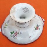 Compotier with floral decoration Faience of Sarreguemines 1960