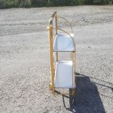 Formica white folding wheeled service 60s