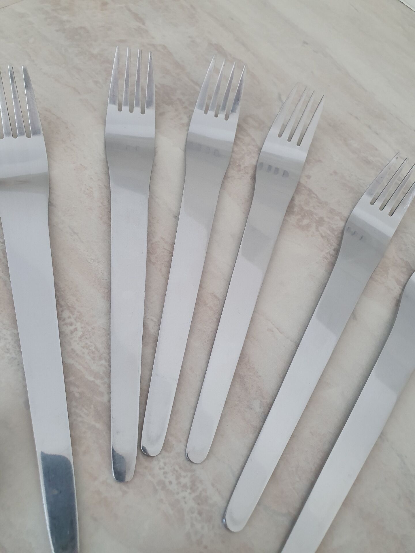 18 stainless steel Space Age place settings / Spoon Fork Knife