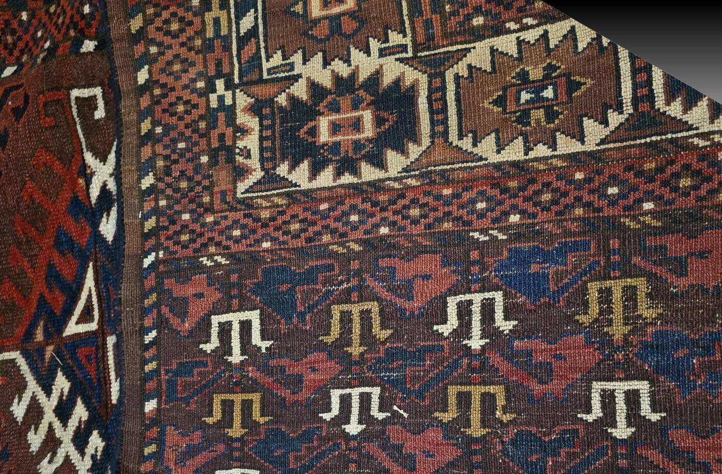 Bukhara Yomud carpet: 3.45 x 2.08 metres - ancient Turkmen